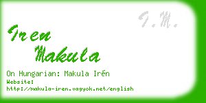 iren makula business card